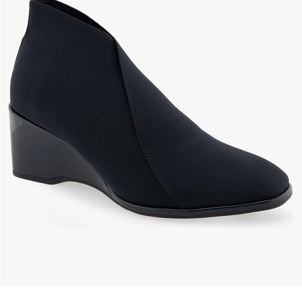 Aerosoles Anini black elastic wedge ankle boot